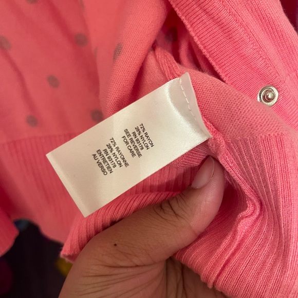 Pink poka dot cardigan - Picture 7 of 9